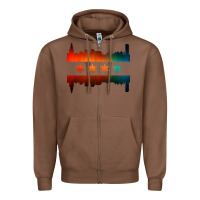 Chestnut chicago flag skyline Zipper Hoodie - artisFamous