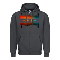 Smoke chicago flag skyline Zipper Hoodie - artisFamous