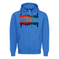 True Royal chicago flag skyline Zipper Hoodie - artisFamous