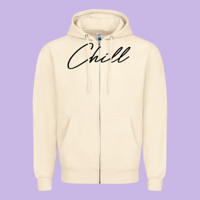 Chill Zipper Hoodie Designed By Artisfamous