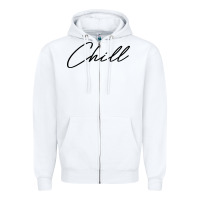 White chill Zipper Hoodie - artisFamous