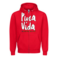 Red costa rica pura vida Zipper Hoodie - artisFamous