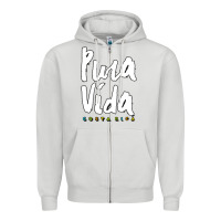 Dove Grey costa rica pura vida Zipper Hoodie - artisFamous