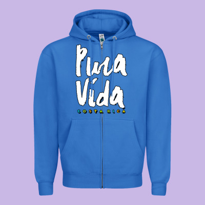 Costa Rica Pura Vida Zipper Hoodie Designed By Artisfamous