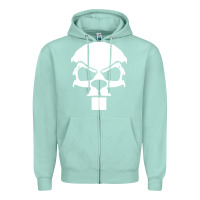 Seafoam crazy beaver skull Zipper Hoodie - artisFamous