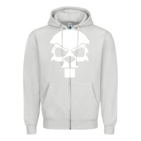 Dove Grey crazy beaver skull Zipper Hoodie - artisFamous