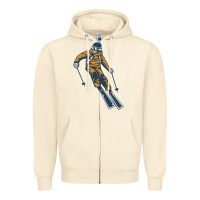 Sandshell born to ski Zipper Hoodie - artisFamous