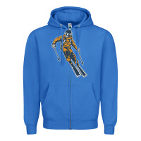 True Royal born to ski Zipper Hoodie - artisFamous