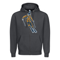 Smoke born to ski Zipper Hoodie - artisFamous