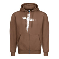 Chestnut cross Zipper Hoodie - artisFamous