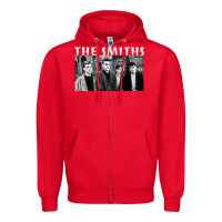 Red The Smiths Zipper Hoodie - artisFamous