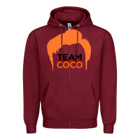Burgundy Team Coco Zipper Hoodie - artisFamous