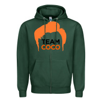 Sports Green Team Coco Zipper Hoodie - artisFamous