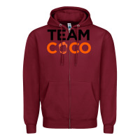 Burgundy Team Coco Zipper Hoodie - artisFamous