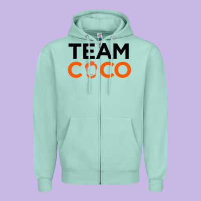 Team Coco Zipper Hoodie Designed By Artisfamous
