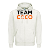 Oatmeal Heather Team Coco Zipper Hoodie - artisFamous