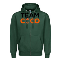 Sports Green Team Coco Zipper Hoodie - artisFamous