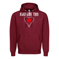 Burgundy alkaline music Zipper Hoodie - artisFamous