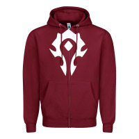 Burgundy horde symbol Zipper Hoodie - artisFamous