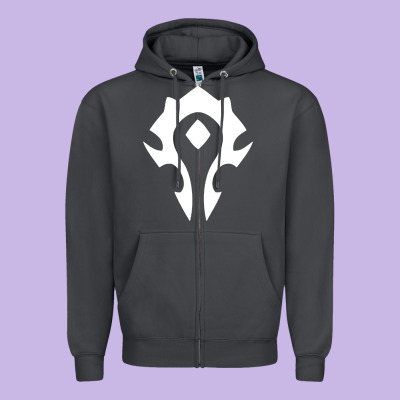 Horde Symbol Zipper Hoodie Designed By Artisfamous