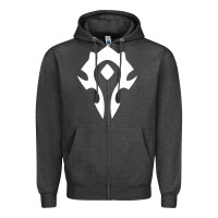 Charcoal Heather horde symbol Zipper Hoodie - artisFamous