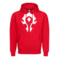 Red horde symbol Zipper Hoodie - artisFamous
