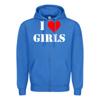 True Royal i love girls Zipper Hoodie - artisFamous