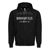 Black indiana Zipper Hoodie - artisFamous