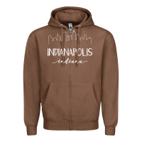 Chestnut indiana Zipper Hoodie - artisFamous