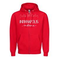 Red indiana Zipper Hoodie - artisFamous
