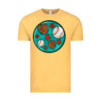 Baseball With Sunflower Round Earrings Vintage Tee | Teevron