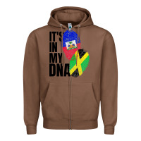 Chestnut jamaican and haitian mix flag dna heritage Zipper Hoodie - artisFamous