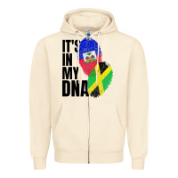 Sandshell jamaican and haitian mix flag dna heritage Zipper Hoodie - artisFamous