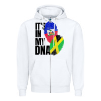 White jamaican and haitian mix flag dna heritage Zipper Hoodie - artisFamous