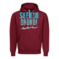 Burgundy luca silenzio bruno! Zipper Hoodie - artisFamous