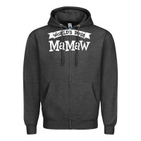 Charcoal Heather World's Best Mamaw Ever Zipper Hoodie - artisFamous