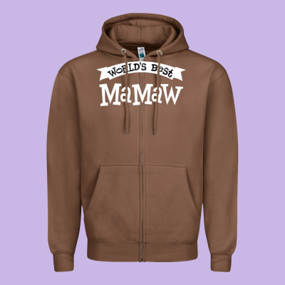 World's Best Mamaw Ever Zipper Hoodie Designed By Artisfamous