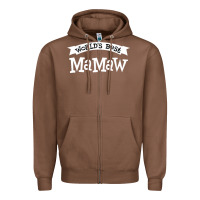 Chestnut World's Best Mamaw Ever Zipper Hoodie - artisFamous