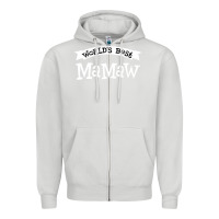 Dove Grey World's Best Mamaw Ever Zipper Hoodie - artisFamous