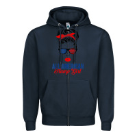Navy all american trump girl Zipper Hoodie - artisFamous