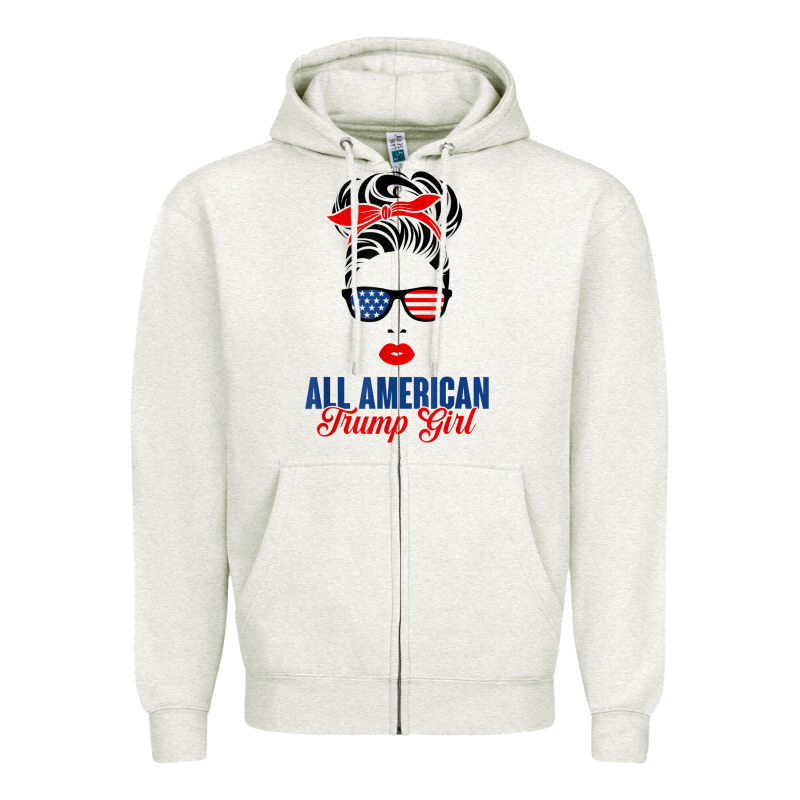 All American Trump Girl Zipper Hoodie by artisFamous | Teevron