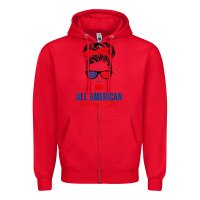 Red all american trump girl Zipper Hoodie - artisFamous