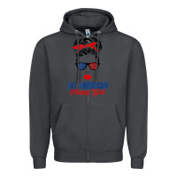 Smoke all american trump girl Zipper Hoodie - artisFamous