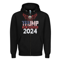 Black trump 2024 take america back Zipper Hoodie - artisFamous