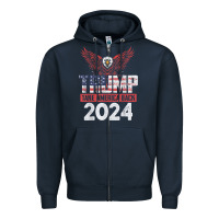 Navy trump 2024 take america back Zipper Hoodie - artisFamous