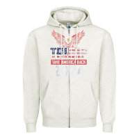 Oatmeal Heather trump 2024 take america back Zipper Hoodie - artisFamous