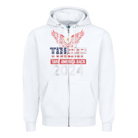 White trump 2024 take america back Zipper Hoodie - artisFamous