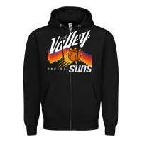 Black the valley oop phoenix basketball retro sunset basketball t shirt Zipper Hoodie - artisFamous