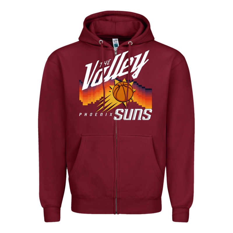 The Valley Oop Phoenix Basketball Retro Sunset Basketball T Shirt Zipper Hoodie by artisFamous | Teevron