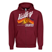 Burgundy the valley oop phoenix basketball retro sunset basketball t shirt Zipper Hoodie - artisFamous
